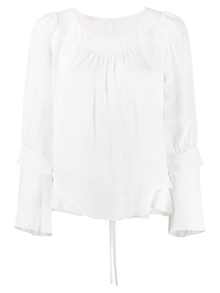 Patrizia Pepe frill trim blouse - White