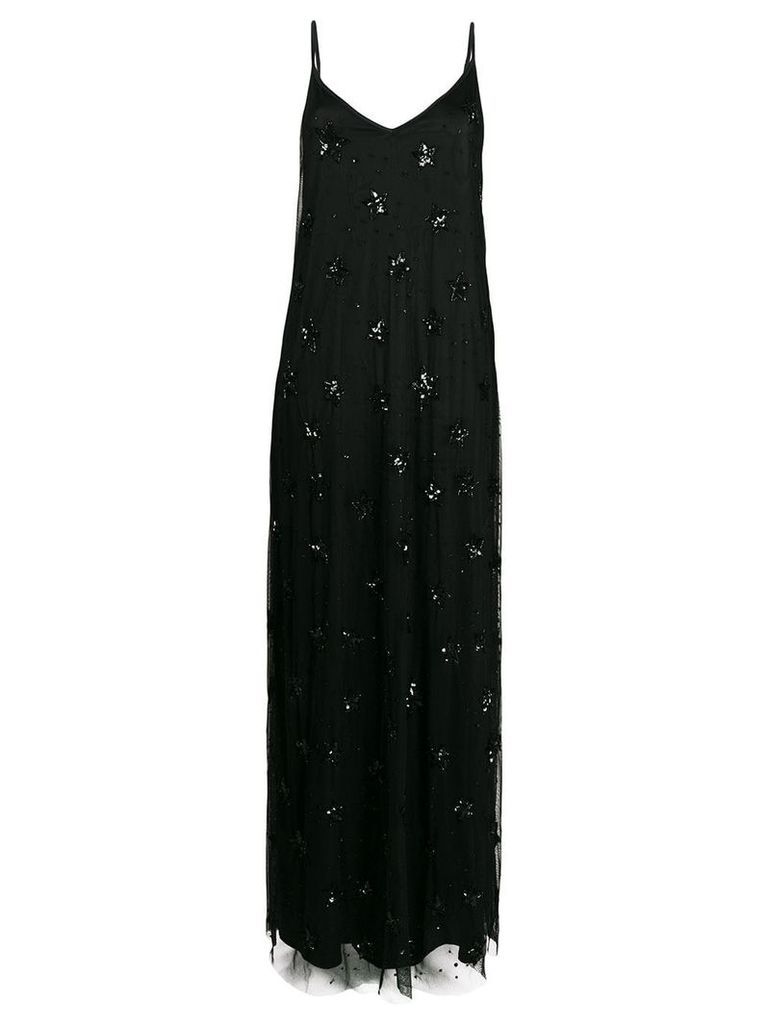 P.A.R.O.S.H. sequin-embellished slip dress - Black
