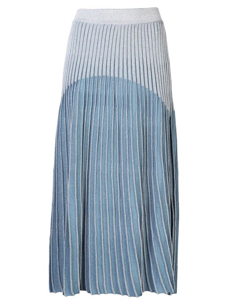 Balmain high-waisted pleated skirt - Blue