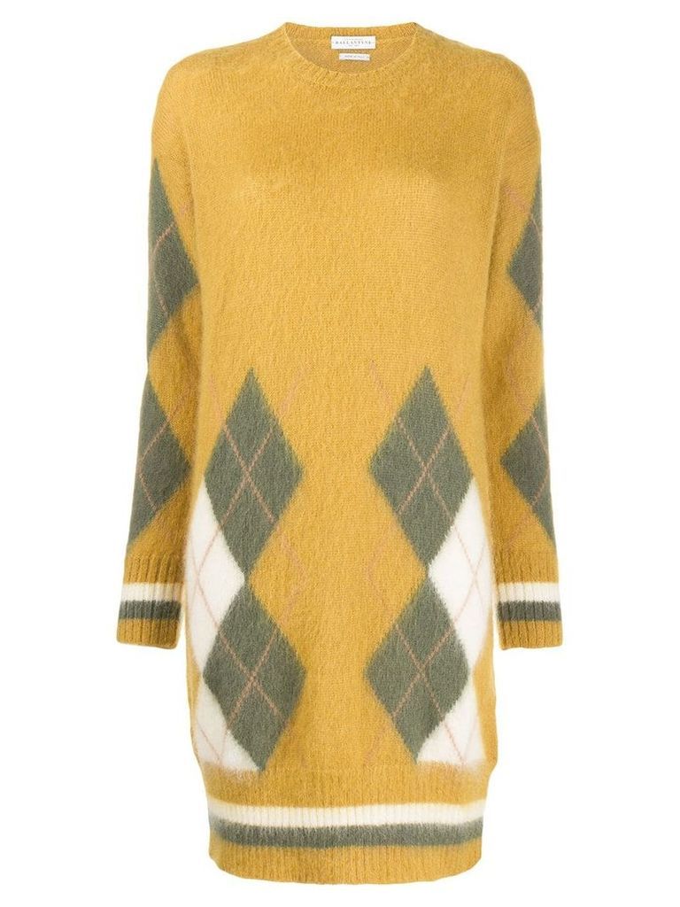 Ballantyne argyle knit dress - Yellow