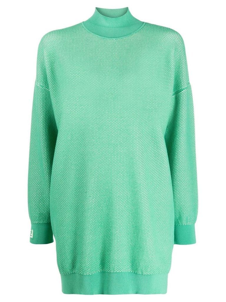 Fendi logo sweatshirt dress - Green