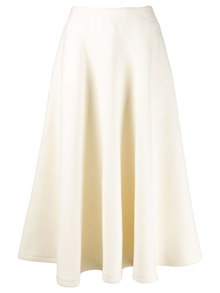 Courrèges flared skirt - White