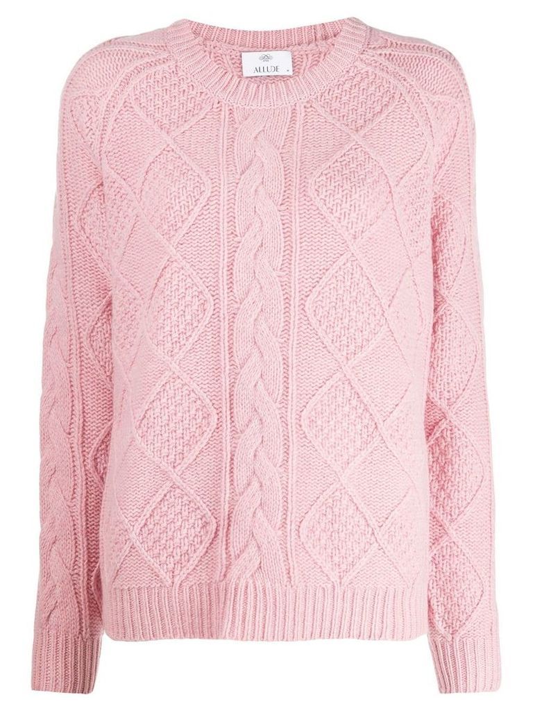 Allude cable knit jumper - Pink
