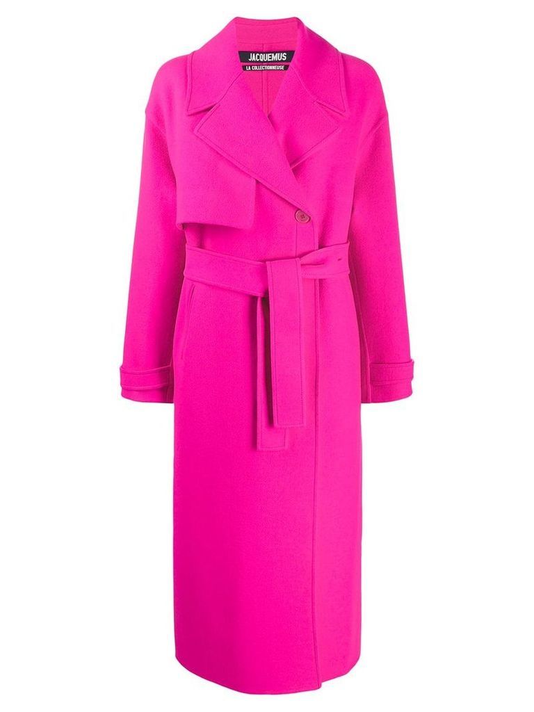 Jacquemus Sabe belted trench coat - PINK