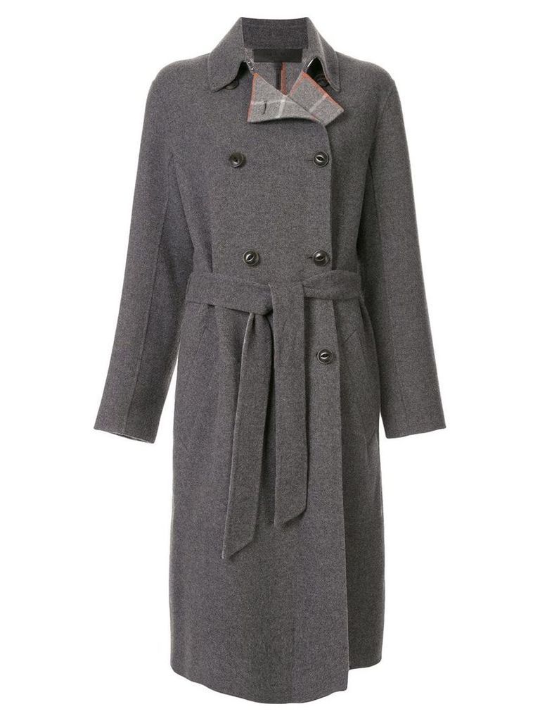 Rag & Bone belted double-breasted coat - Grey