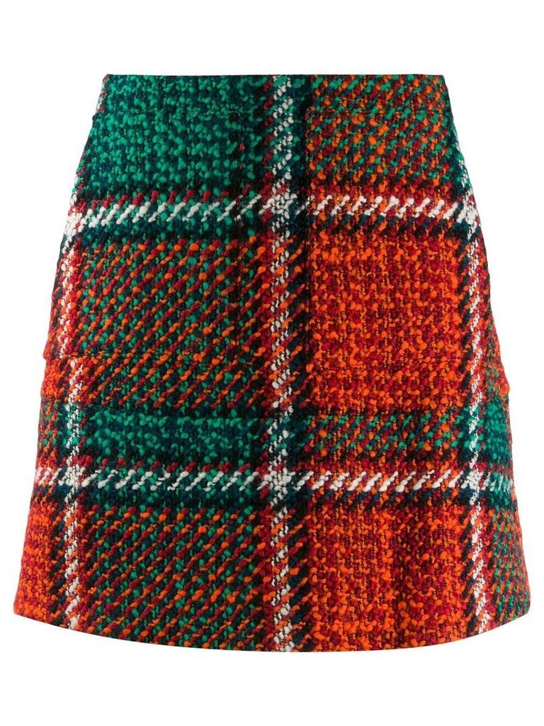 La Doublej checked mini skirt - ORANGE