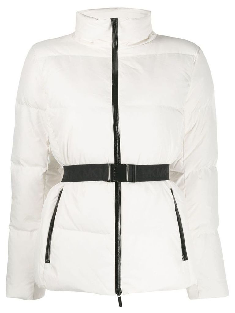 Michael Michael Kors adjustable belt coat - White