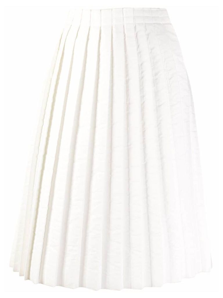 Mm6 Maison Margiela pleated midi skirt - White