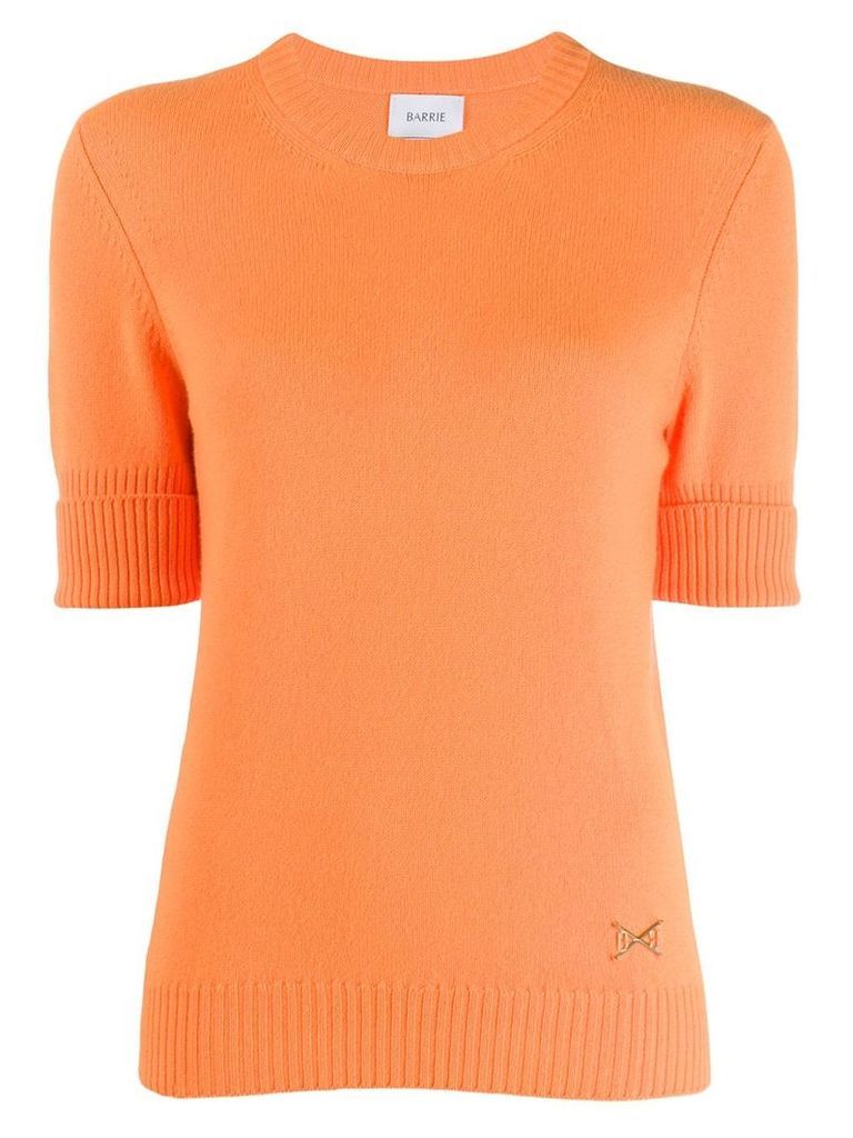 Barrie round neck cashmere jumper - 479Fluo Orange