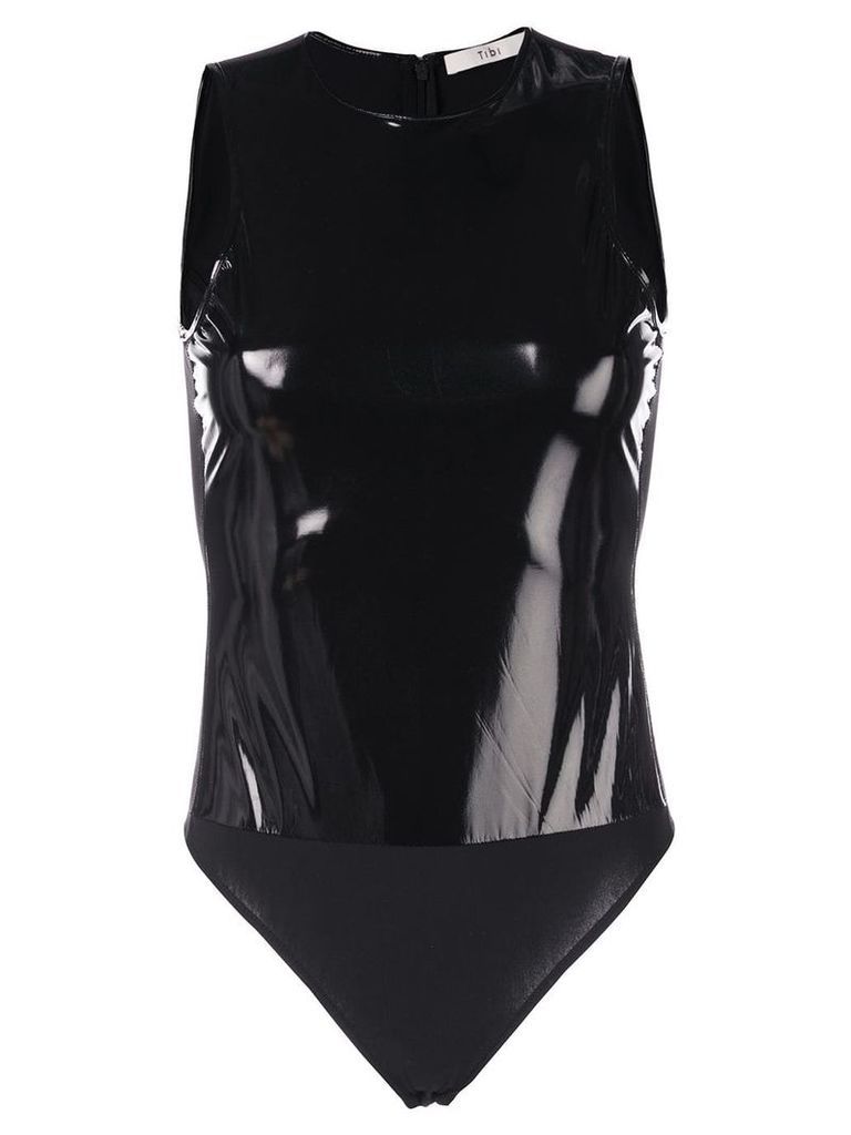 Tibi Tech patent bodysuit - Black