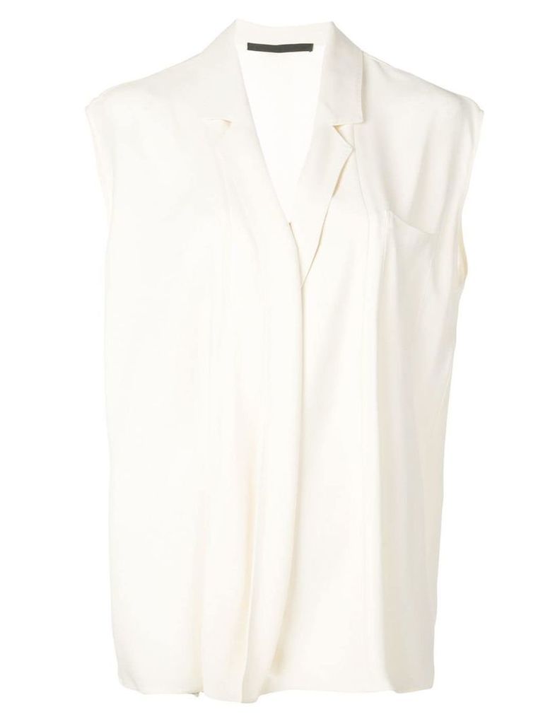Haider Ackermann cap sleeve blouse - White