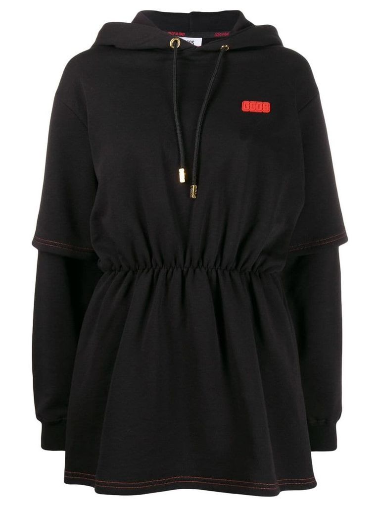 Gcds hooded sweat dress - Black