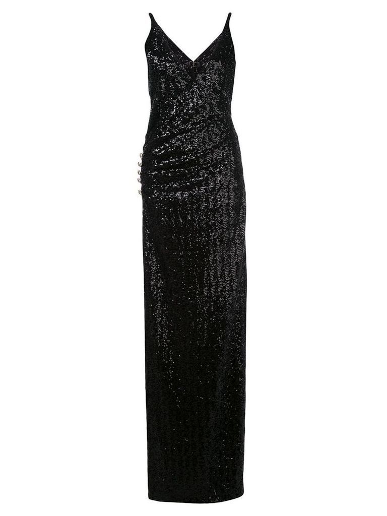 Balmain sequinned long dress - Black