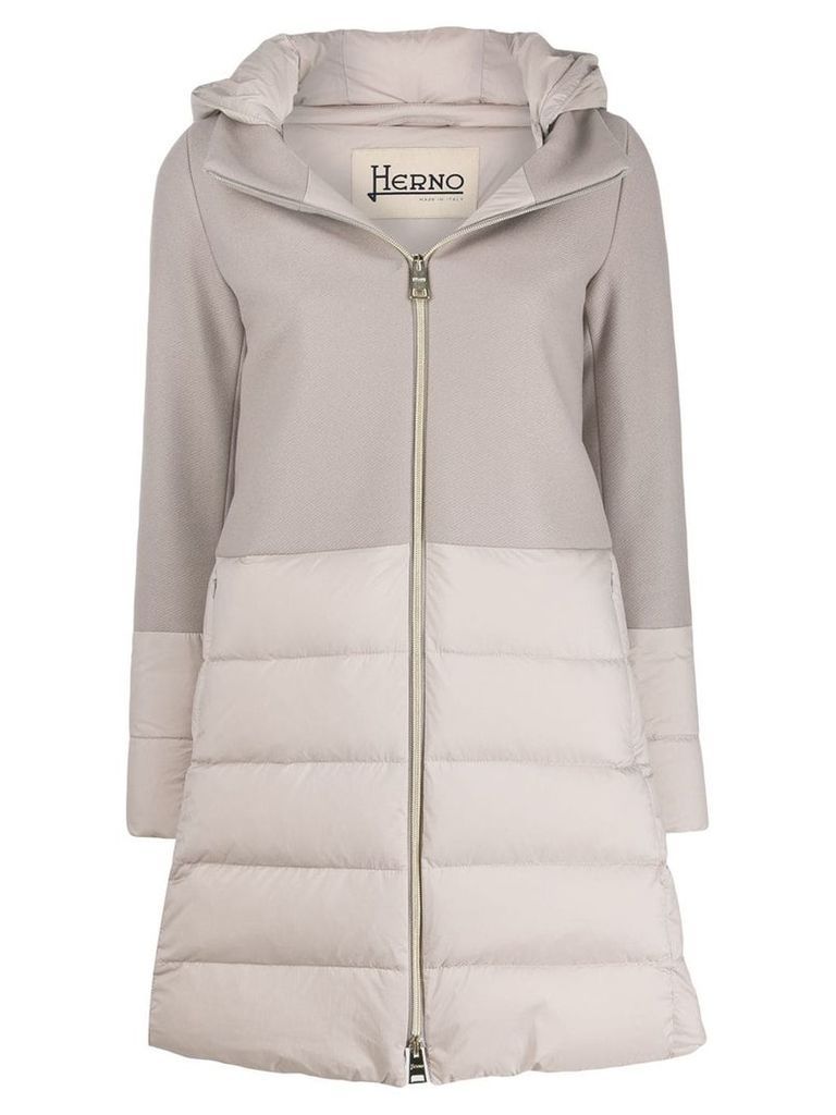 Herno quilted hooded coat - NEUTRALS