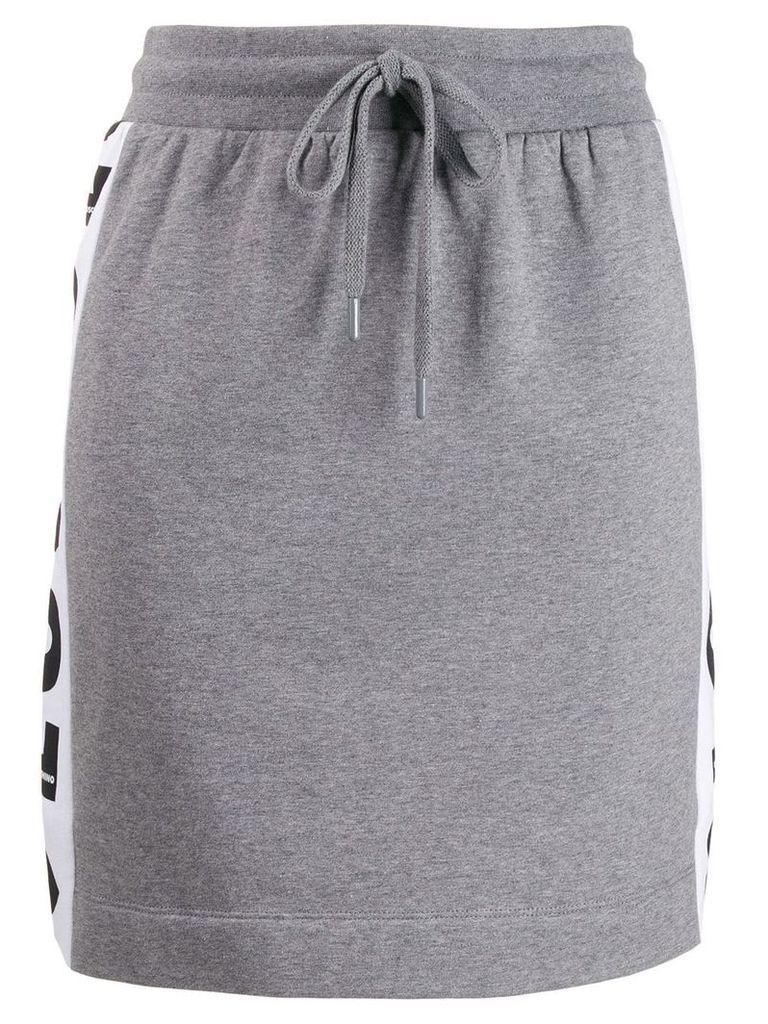 Love Moschino logo print skirt - Grey