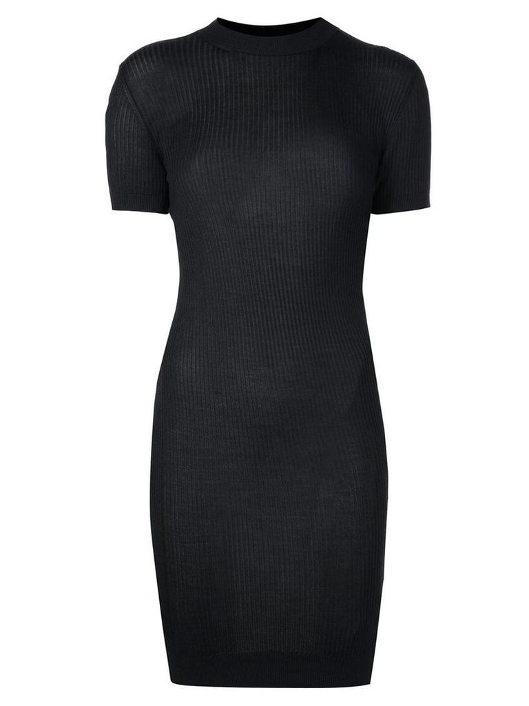 Vera Wang ribbed knit mini dress - Black