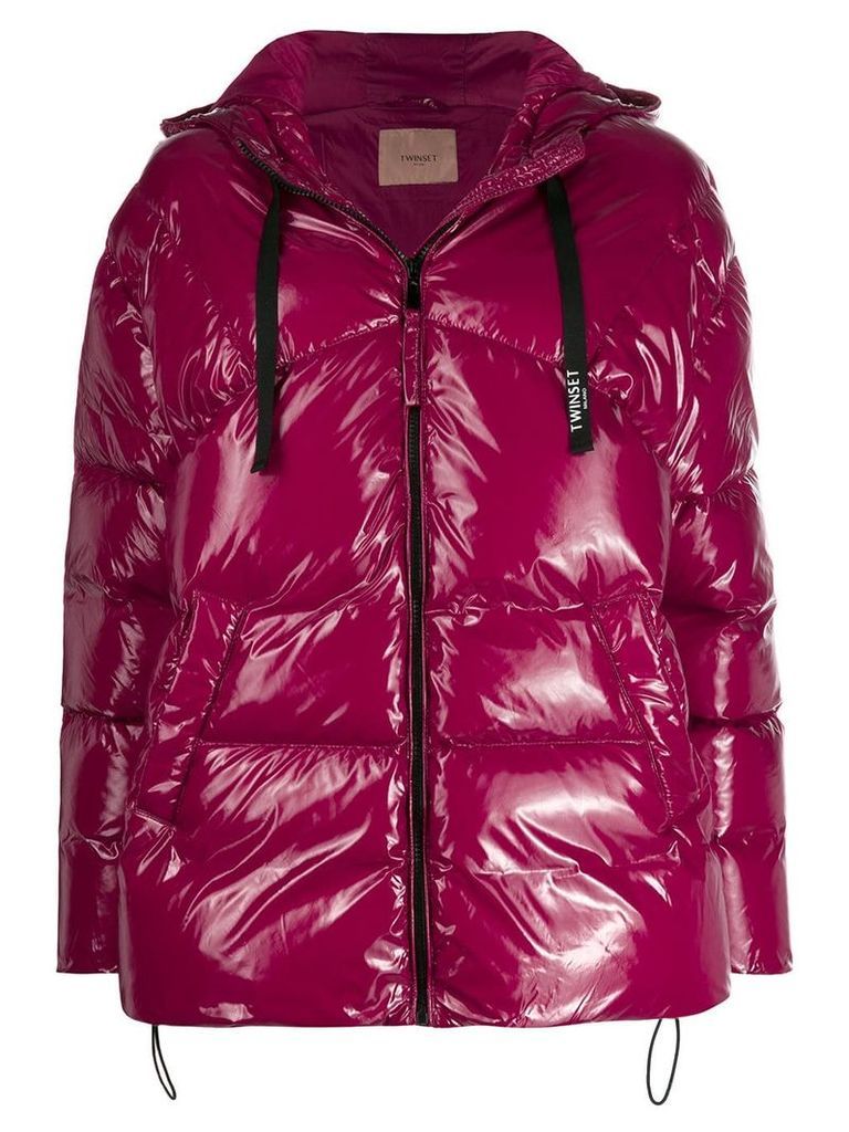 Twin-Set hooded padded jacket - PINK