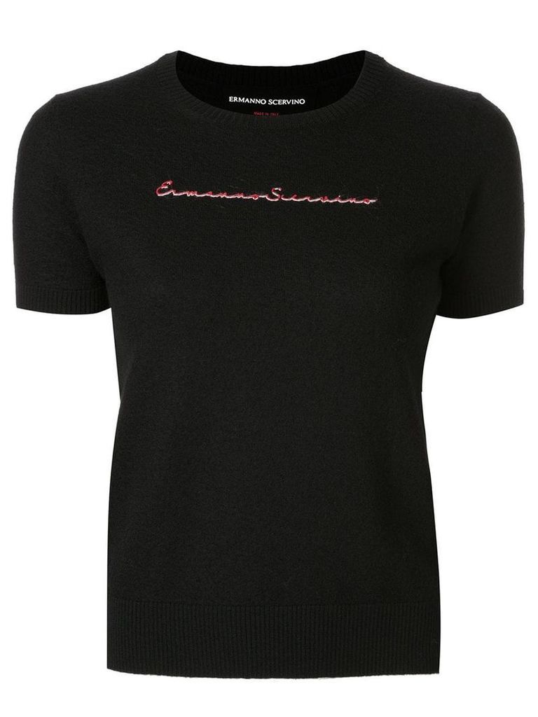 Ermanno Scervino logo print jumper - Black