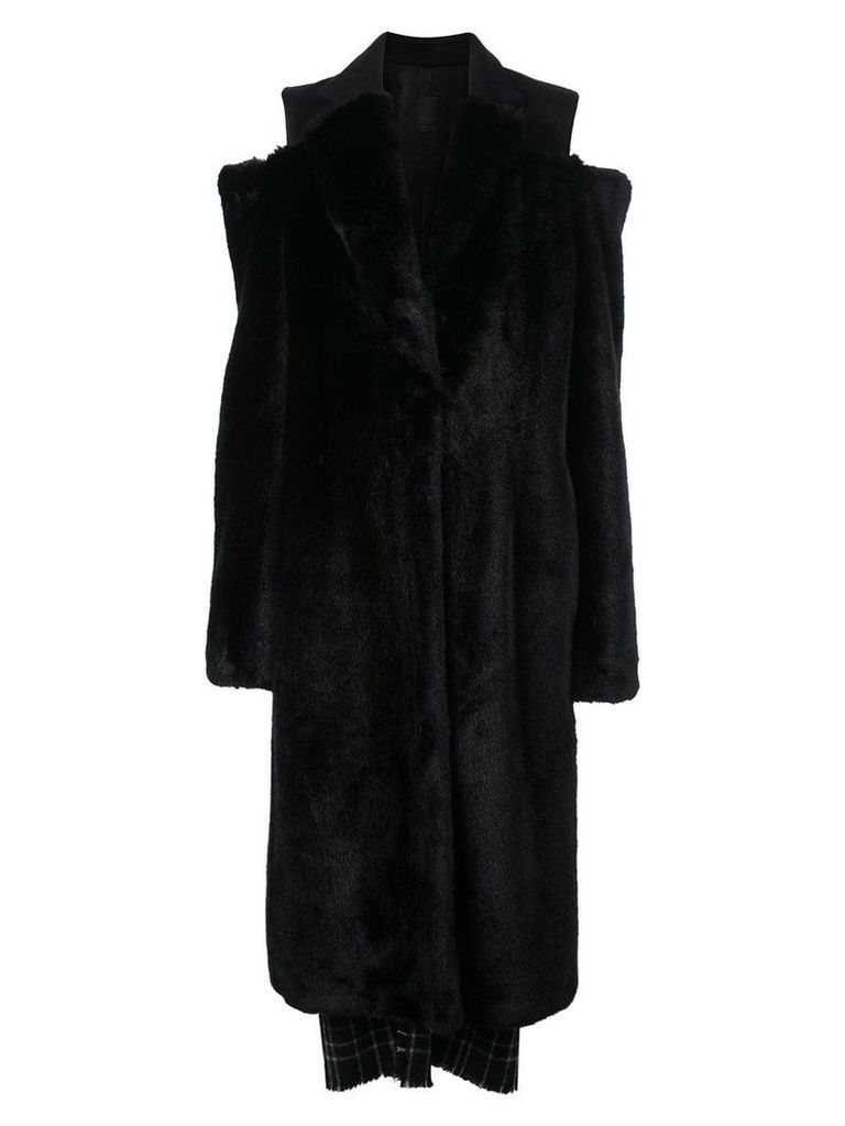 Vera Wang faux fur coat - Black