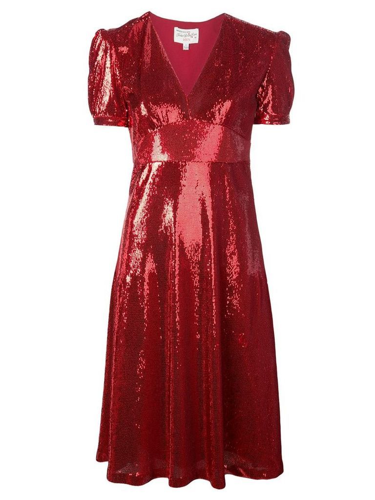 HVN Paula sequin dress - Red