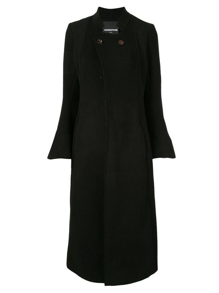 Aganovich flared sleeve coat - Black