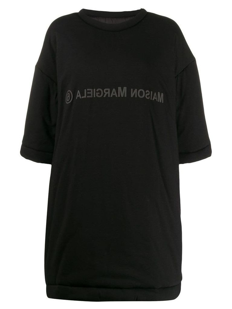 Mm6 Maison Margiela printed logo oversized T-shirt - Black