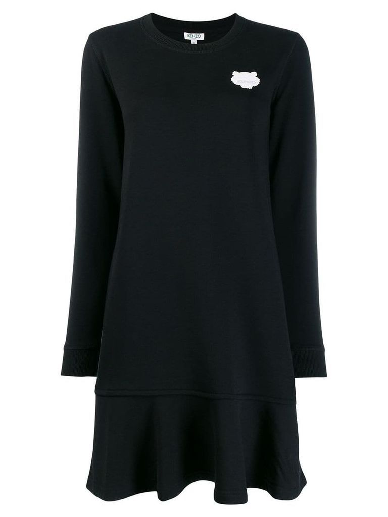 Kenzo Tiger patch knitted dress - Black