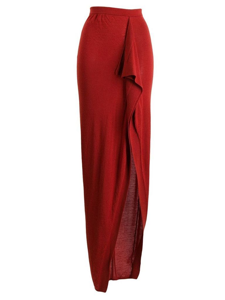 Rick Owens draped front skirt - Red