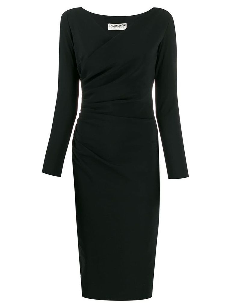 Le Petite Robe Di Chiara Boni wrap style shift dress - Black