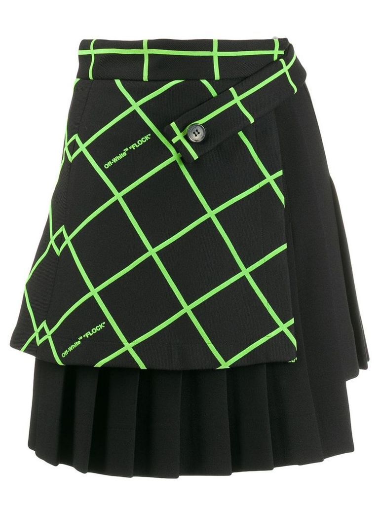 Off-White multipanel mini skirt - Black