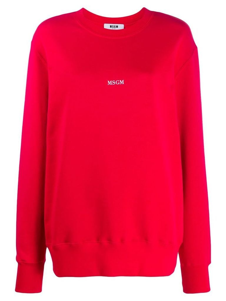 MSGM printed logo sweatshirt - Red