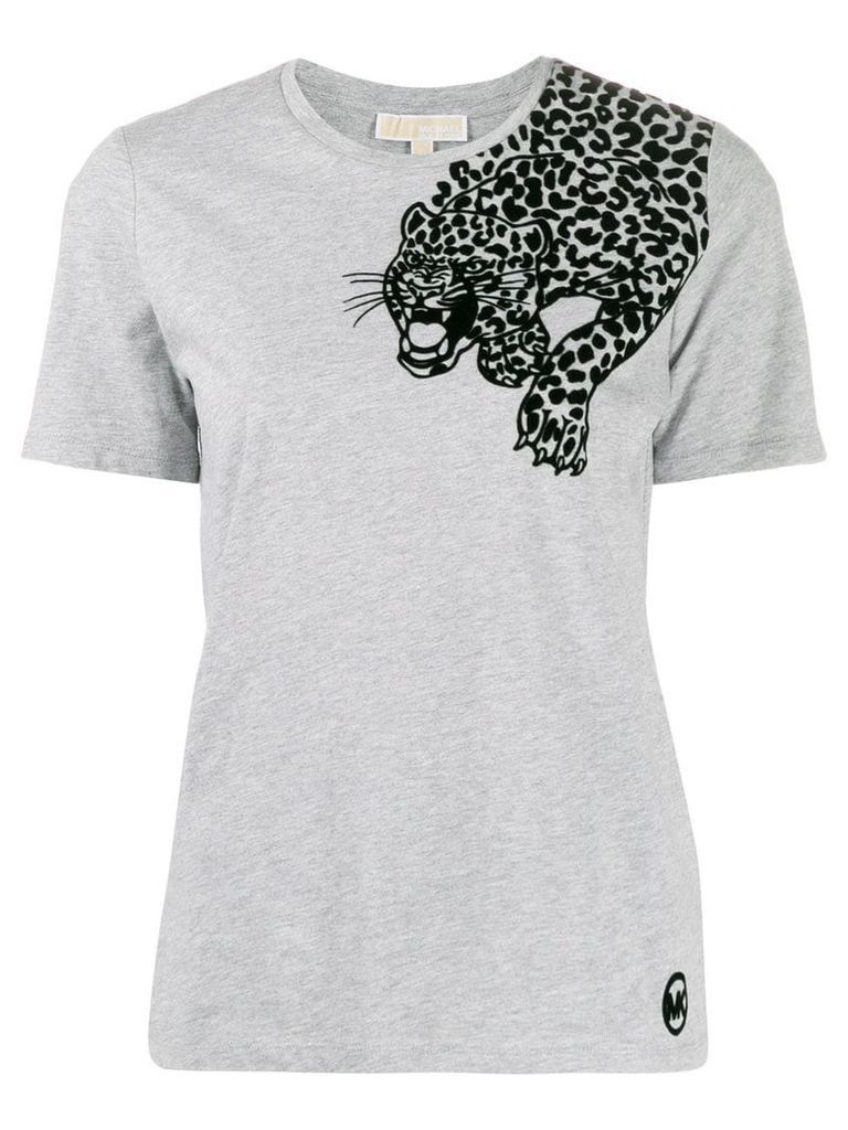 Michael Michael Kors leopard print T-shirt - Grey