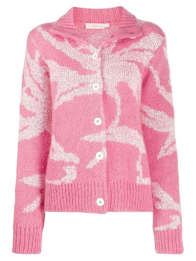 Tory Burch wool knitted cardigan - PINK