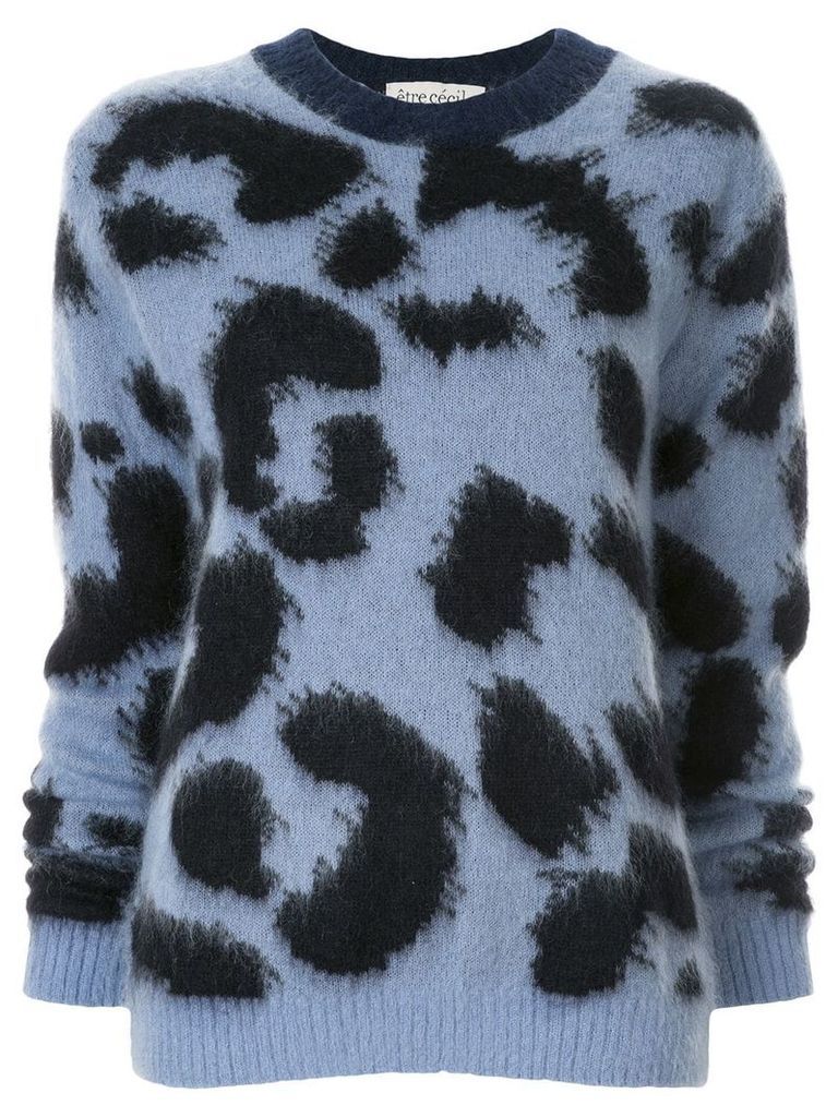Être Cécile leopard printed jumper - Blue