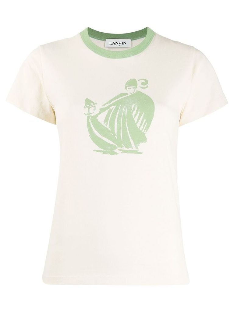 LANVIN graphic print T-shirt - Neutrals
