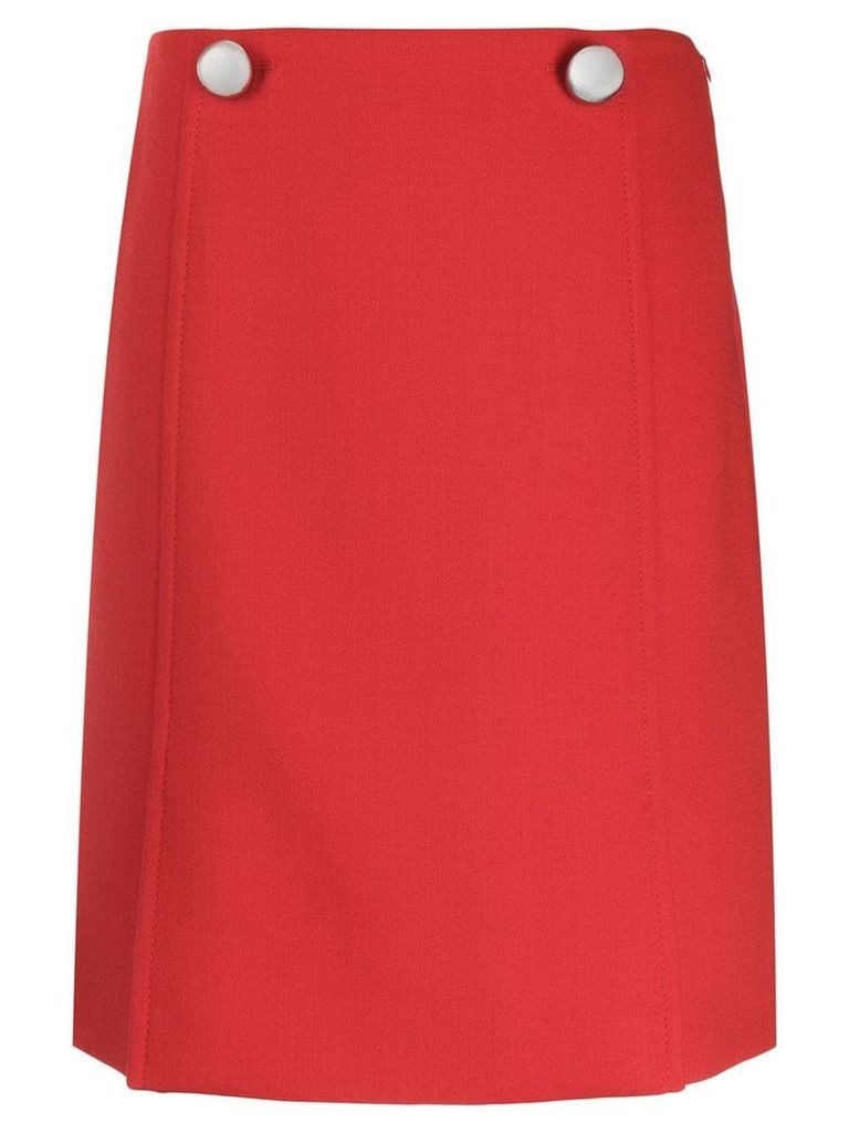 Prada buttoned front panel skirt - Red