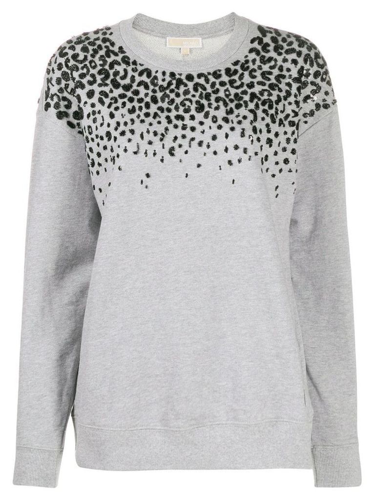 Michael Michael Kors leopard print sweatshirt - Grey