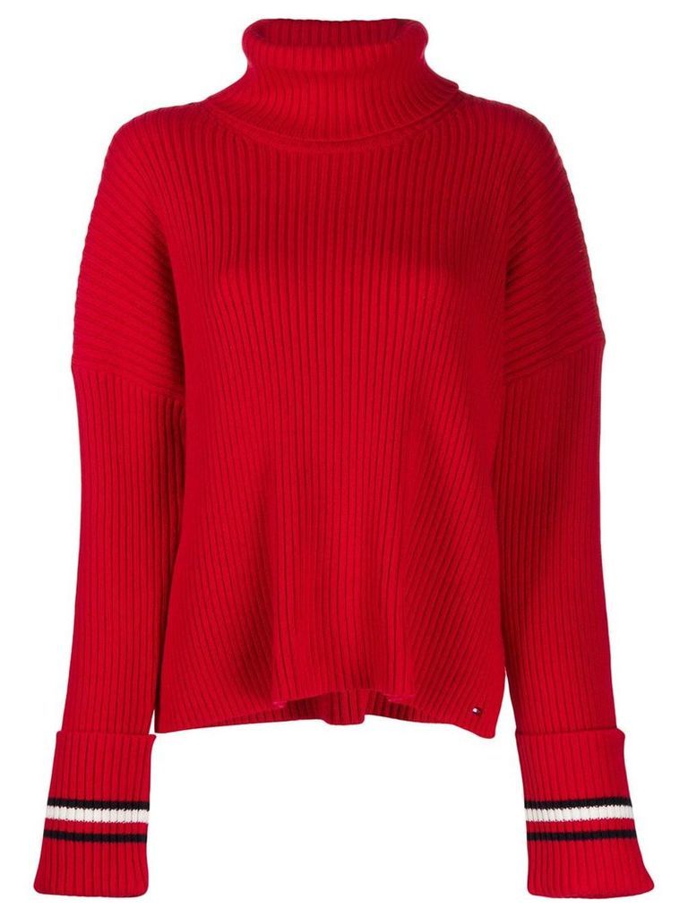 Tommy Hilfiger ribbed knit sweater - Red