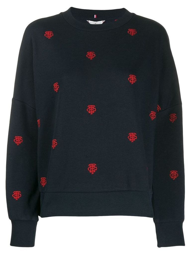 Tommy Hilfiger embroidered logo sweater - Blue