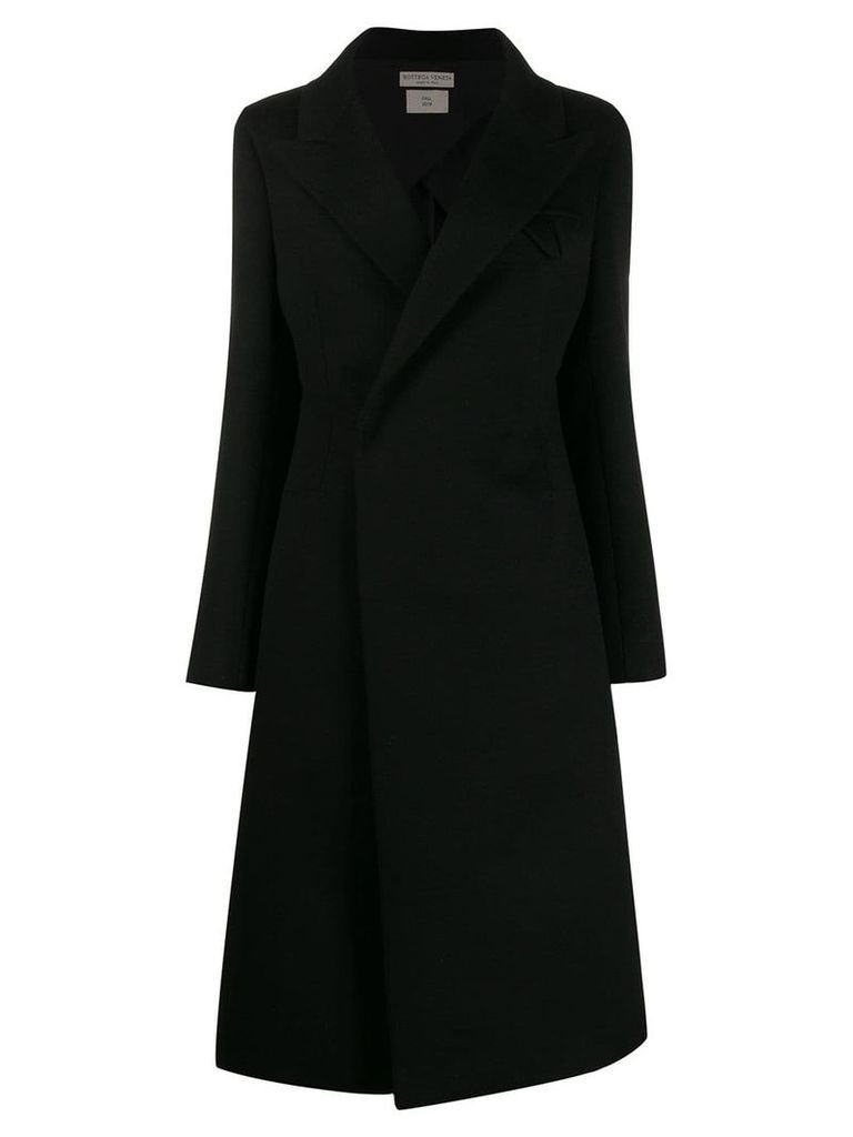 Bottega Veneta single breasted coat - Black