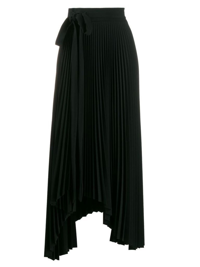 A.W.A.K.E. Mode asymmetric pleated skirt - Black