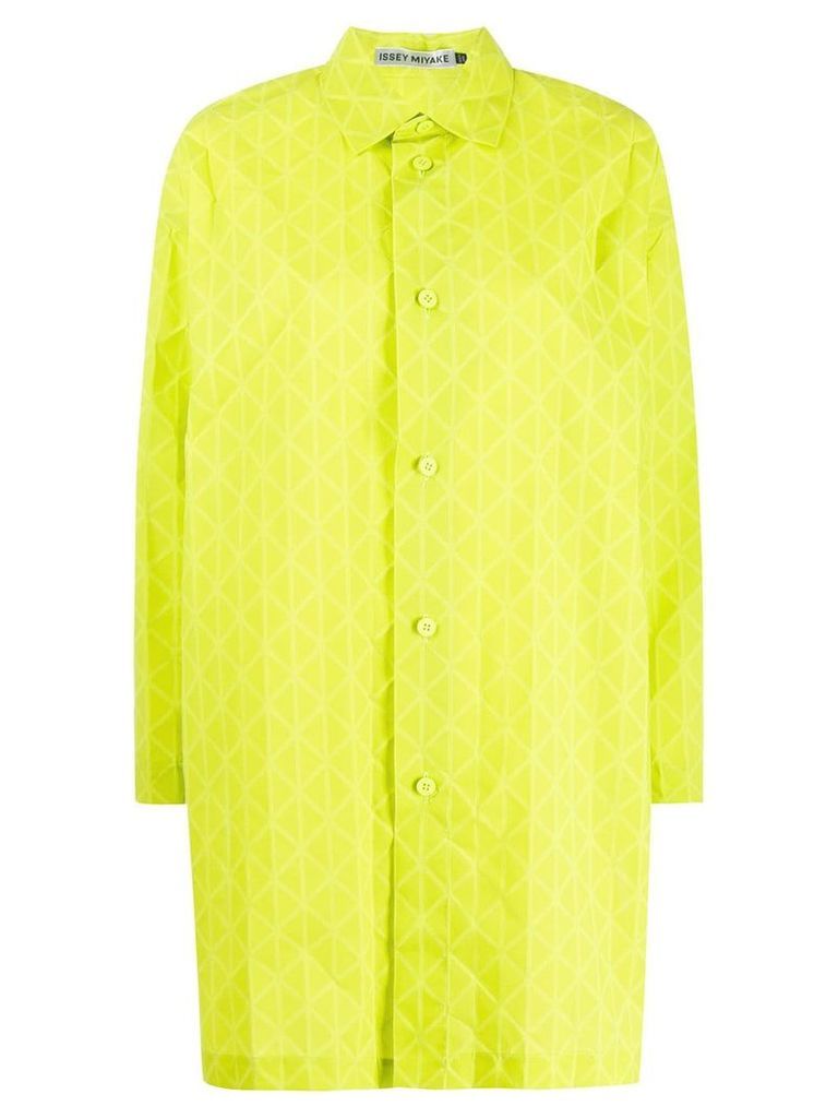 Issey Miyake geometric printed shirt - Yellow