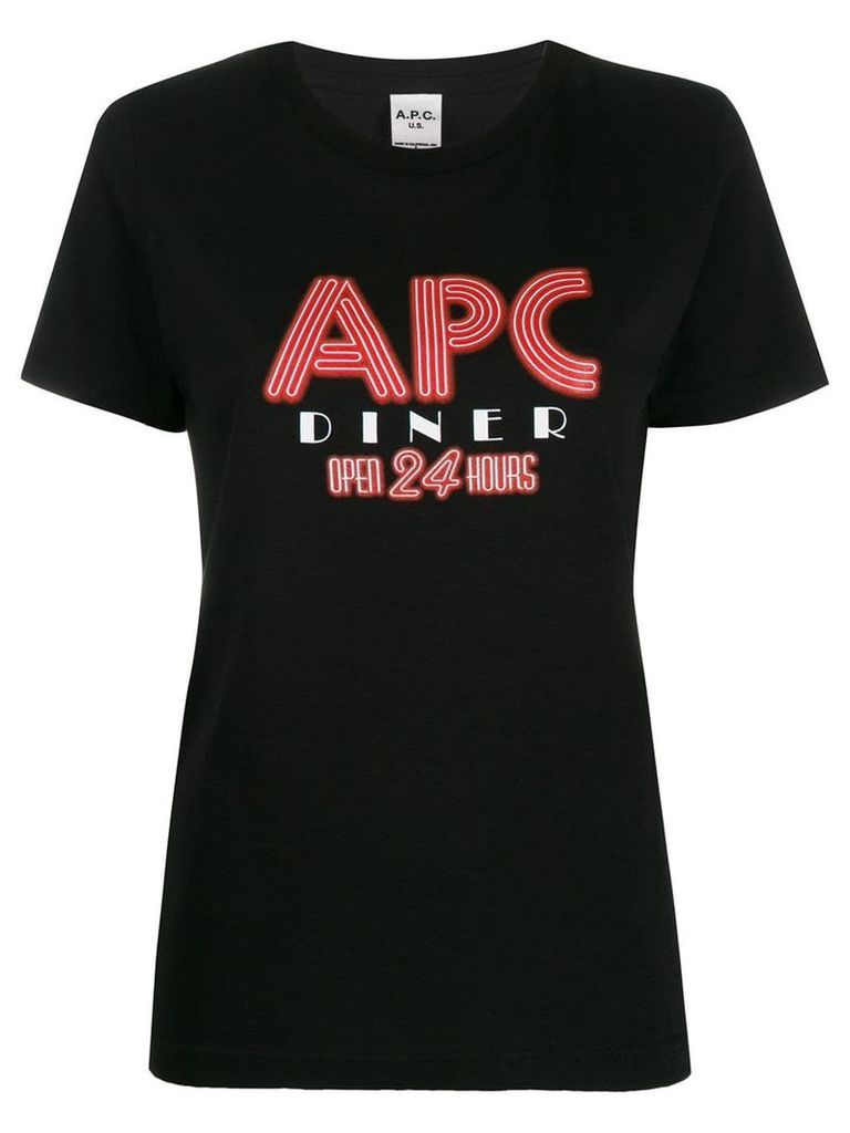 A.P.C. logo print T-shirt - Black