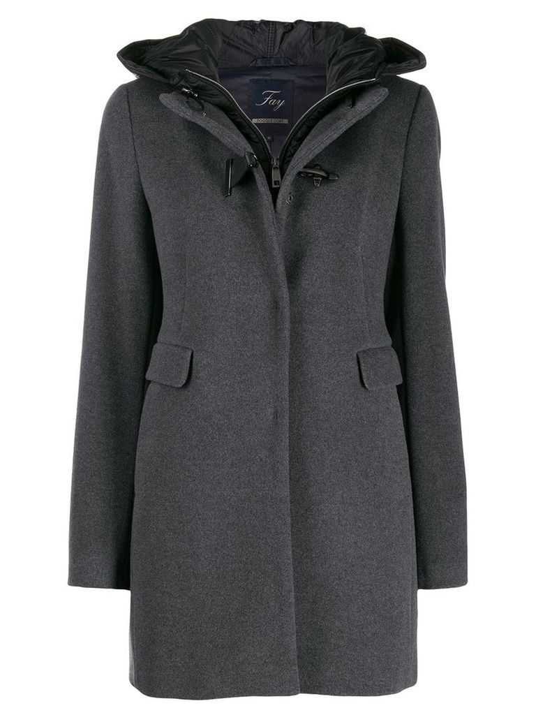 Fay hooded duffle coat - Grey