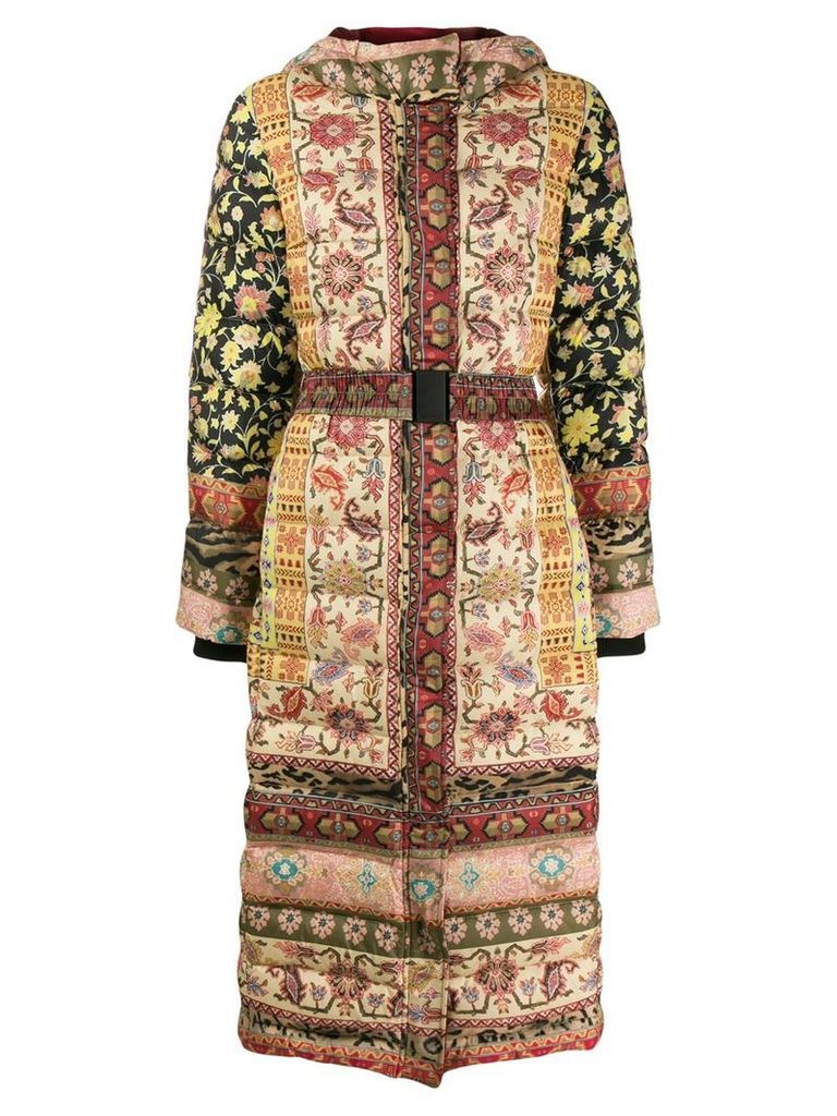 Etro bohemian print padded coat - NEUTRALS