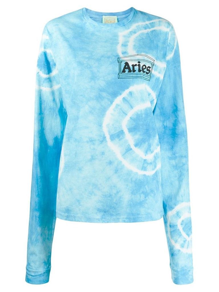 Aries logo print sweatshirt - Blue