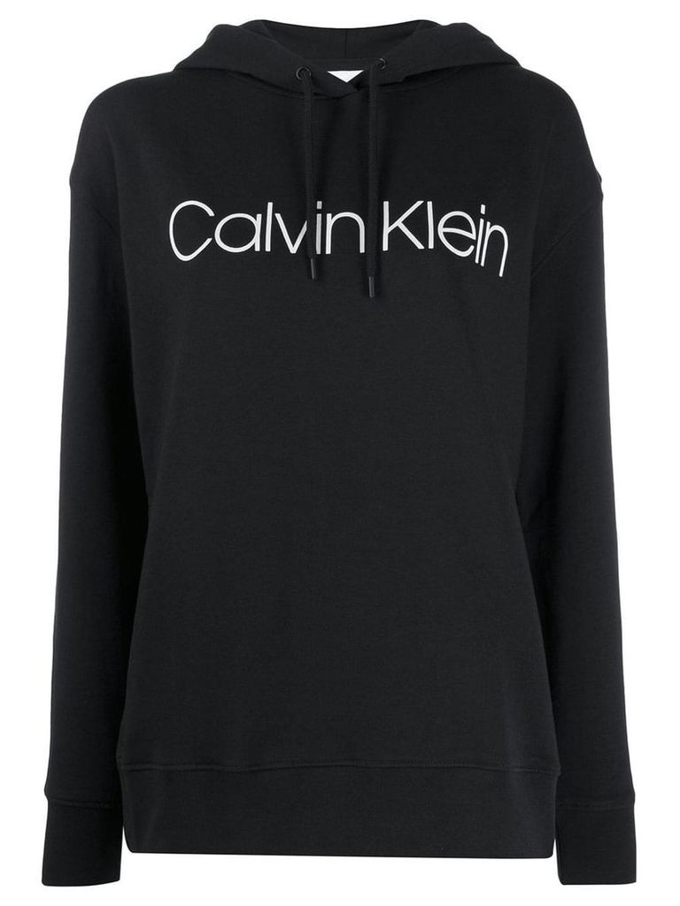 Calvin Klein printed logo hoodie - Black