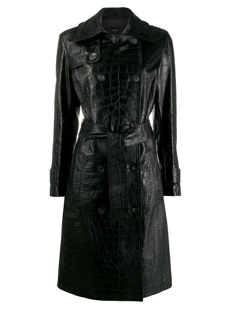 Arma Nana leather coat - Black