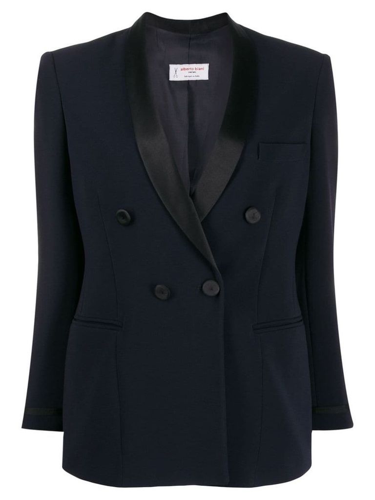 Alberto Biani fitted double-breasted blazer - Blue