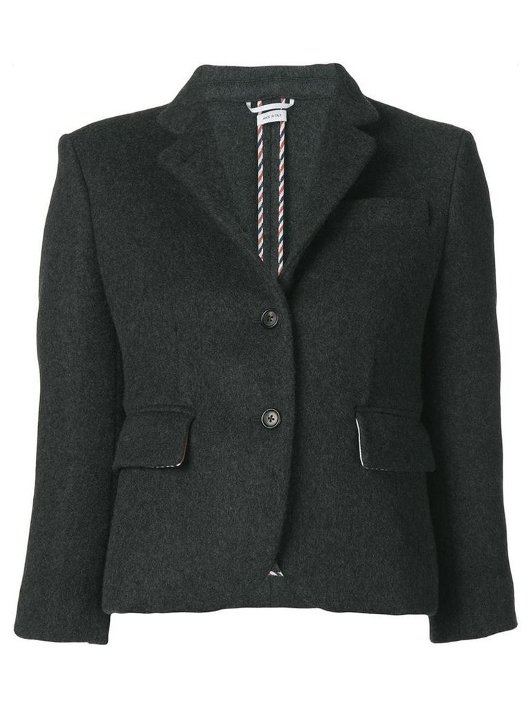 Thom Browne Military-Weight Cashmere Sport Coat - Grey
